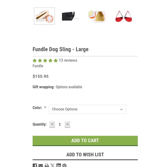 fundle large pet sling NWoT - Picture 2 of 6